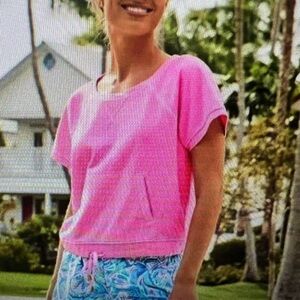 NWT Lilly Pulitzer Emmaline Pullover Top Prosecco Pink M
